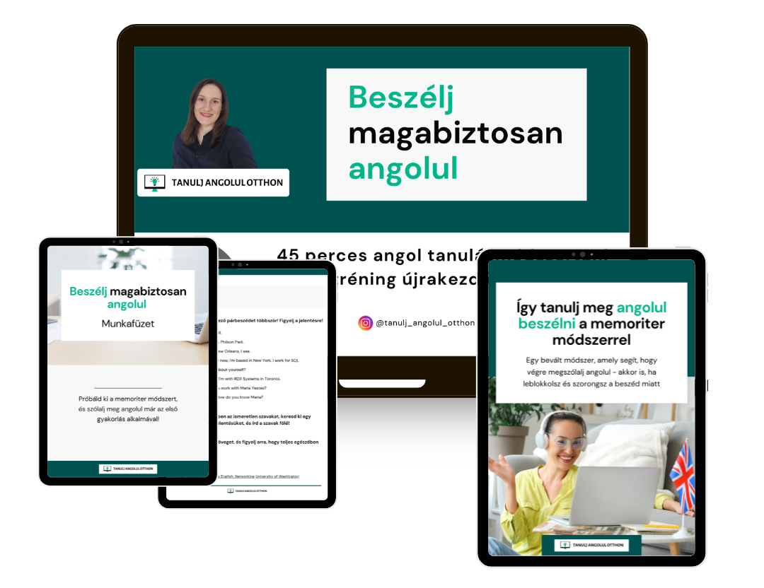 Sajátítsd el ezt az egyszerű módszert otthon, és szólalj meg végre angolul. 45 perces tanulásmódszertani videókurzus újrakezdő felnőtteknek.